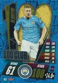 Kevin de bruyne fußballtrikot kaufen mit eigenen namen. Topps Match Attax Champions League Karte 20 21 Cl2 De Bruyne 100 Club Ebay