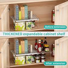 30% coupon applied at checkout save 30% with coupon. Cabinet Shelf Organizers Expandable Shelf Organizer Adjustable 16 7 24 8 Length Thickened Pantry Shelf Cabinet Organizers And Storage For Kitchen Cupboard Bathroom Counter Pricepulse