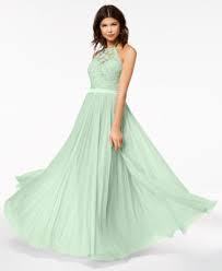 Sequin Hearts Juniors Lace Pleated Halter Gown A Macy S Exclusive Style Macys Com Prom Dresses Gowns Junior Dresses