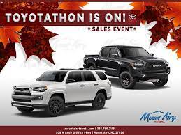 The toyotathon is taking place now until january 4th. Toyotathon Is Coming To Town Mount Airy Toyota