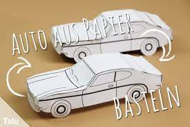 Papierautos ausschneiden / figuren autos pflanzen aus papier falten und basteln heimwerker de in paint geht es noch viel einfacher. Auto Aus Papier Basteln Vorlage Und Anleitung Zum Falten Talu De