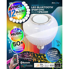 Blue Sky Wireless Bluetooth Built In Speaker Sync Up To 12 65 Watt Eq Br30 Warm White Dimmable Globe Light Bulb In The Decorative Light Bulbs Department At Lowes Com