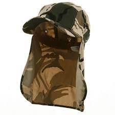 Foreign Legion Bdu Cadet Long Neck Flap Hat Military Flat Top Safari Camo Cap Flap Hat Flats Top Desert Camo
