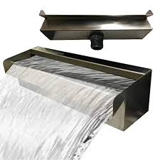 wasserfall massiv edelstahl geschlieffen und poliert amazon de auto wasserspiele wasserfall wasserspiel garten