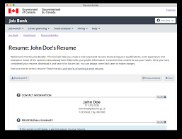Top resume builder, build a perfect resume with ease. Job Bank Resume Builder