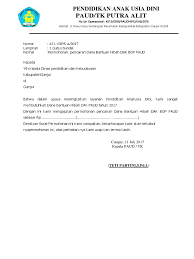 Contoh Proposal Permohonan Dak Bop Paud Sketsa