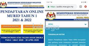 Permohonan murid tahun 1 (darjah 1) ambilan tahun 2020 dan 2021 akan dibuka secara online (atas talian). Pendaftaran Online Murid Tahun 1 Dibuka Mulai 1 Mac 2020 Wanita Ni Kongsikan Caranya Ibu Bapa Take Note Ni Keluarga