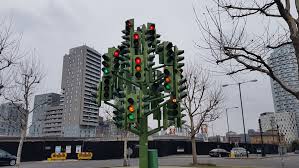 This is a truly unbelievable video featuring description: London Public Art The Traffic Light Roundabout