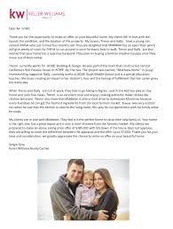 Here S A Sample Cover Letter To Help Secure Your Client S Dream Home Real Estate Buyers House Letters Home Buying
