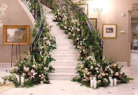 A wide variety of artificial flower stairs options are available to you, such as graphic design, 3d model design, and others. 110 Staircases With Flowers Candles Ideas Wedding Staircase Wedding Decorations Wedding Flowers