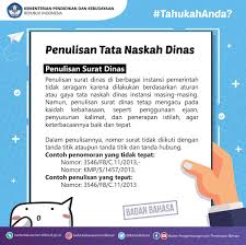 Buatlah surat tersebut dengan bentuk resmi dan. Badan Pengembangan Dan Pembinaan Bahasa Ø¹Ù„Ù‰ ØªÙˆÙŠØªØ± Rabuberliterasi Sahabatbahasa Dan Sahabatdikbud Apakah Anda Pernah Menulis Surat Dinas Mari Simak Informasi Tentang Penulisan Tata Naskah Dinas Yang Benar Dalam Infografik Di Bawah Ini