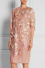Blush Ava Embellished Silk Blend Organza Dress Biyan Pakaian Gaun Gaun Pesta