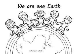 Wenn ihr ein landschaften ausmalbild gratis ausdrucken und danach ausmalen möchtet, braucht ihr nur auf das kleine blumen bild in farbe klicken. Malvorlage We Are One Earth Kostenlose Ausmalbilder Ausmalbilder Ausmalbilder Kinder