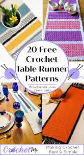 After you make a crochet tablecloth you fell so accomplished. 20 Free Crochet Table Runner Patterns Crochet Me
