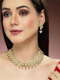 Gram Gold Bridal Jewellers That Buy Gold Karatcart Gold Plated Kundan Peal  Jewellery Set For Women