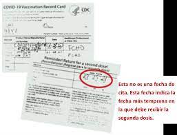 Tendencias planifica tu vacuna actividades para el verano. Registro De Las Fechas En Su Tarjeta De Vacunacion Covid 19 Covid19