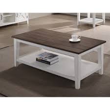 Weston home factory rectangle wood coffee table. Farmhouse White And Brown Coffee Table Rc Willey Furniture Store Coffee Table Farmhouse Coffee Table Brown Coffee Table