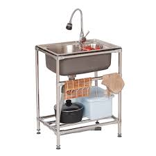 Kitchen Sink Modern Movable Sink Stainless Steel Single Bowl Washing Sink Faucet Not Included Modern Kitchen Sinks Kitchen Sink Sink Faucets