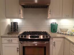 Frosted White Glass Subway Tile Kitchen Backsplash Photos Glass Backsplash Kitchen Trendy Kitchen Tile