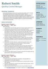 Maybe you would like to learn more about one of these? Quality Control Manager Resume Samples Qwikresume