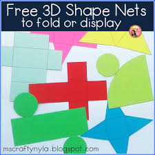 Curved shapes can have nets too. Nyla S Crafty Teaching Free 3d Shape Nets