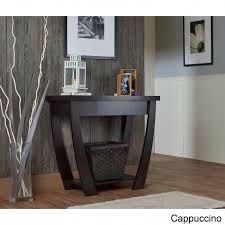 This half moon design and cappuccino finish highlight this modern design. Furniture Of America Modern Treasure Console Sofa Table Cappuccino Brown Massagetablesdesigns Modern Console Tables Sofa End Tables Modern Sofa Table
