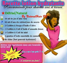 Recette Lotion Hydratante Cheveux Ternes Soin Cheveux Crepus Cheveux