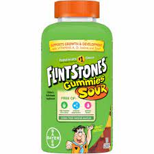 Ralphs Flintstones Sour Gummies Kids Vitamins With Vitamins A B6 B12 C D More 180 Ct