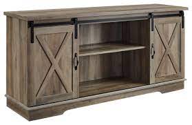 Ratings, based on 49 reviews. 58 Farmhouse Sliding Barn Door Tv Stand Media Console Farmhouse Entertainment Centers And Tv Stands By Walker Edison Houzz