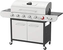 Grill up your favorites with the powerful and durable burners that heat up quickly and deliver. Amazon Com Royal Gourmet Us Sg6002r 6 Bbq Liquid Propane Grill With Sear And Side Burners 71 000 Btu Cabinet Style Stainless Steel Gas Griller Silver Patio Lawn Garden