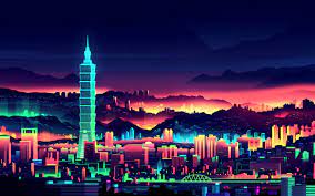 Hd wallpapers and background images Neon City Wallpaper 2880 X 1800 Wallpaper