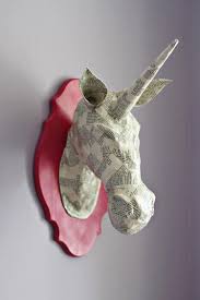 Klasse Pappmache Figur Zum Selber Basteln Paper Mache Animal Head Paper Mache Animals Making Paper Mache