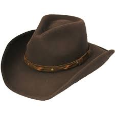 Henschel Mens Wool Cowboy Hats Brown Water Resistant Western