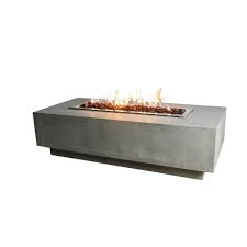 Fire glass, ceramic balls and other decorative fire pit products can be added on top of the fire rock for effect. Elementi Granville 28 In X 17 In Rectangular Concrete Propane Fire Pit Table With Burner And Lava Rock Ofg121 Lp The Home Depot Propane Fire Pit Table Gas Fire Pit Table Fire