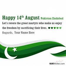 10:00 gmt, aug 14, 2021. New Happy 14th August Wishes With Name