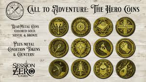 Project Updates for Call to Adventure: Metal Coins, Condition Tokens, &  Counters