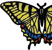 Eastern Swallowtail Butterfly Embroidered Iron-on Patch