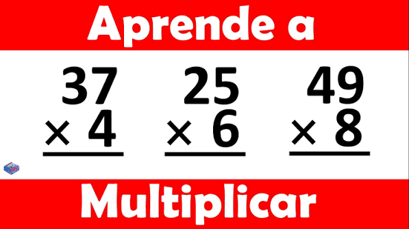 aprende a multiplicar un número de una cifra por otro número de dos cifras paso a paso
