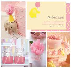 Pink And Yellow Elephant Baby Shower Theme Eve N Andy Elephant Baby Shower Theme Pink Baby Shower Baby Shower