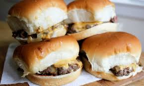 Serving two hamburgers on a single bun is not an outrageous option. Diner Style Cheeseburger Sliders