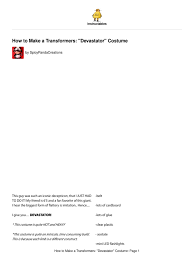 How To Make A Constructicons Devastator Costume