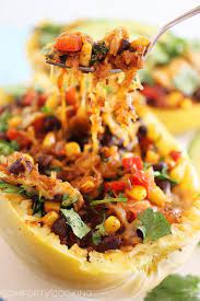 Southwestern Stuffed Spaghetti Squash Recipe Healthy Spaghetti Squash Cooking Recipes Recipes