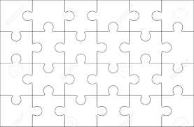 Puzzles grid, jigsaws details and connected puzzle pieces marketing business communication concept vector. Jigsaw Puzzle Blank Template 6x4 Elements Twenty Four Puzzle Royalty Free Cliparts Vectors And Stock Illustration Image 45294959
