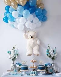 Such A Cute Idea Baby Shower Wall Decor Teddy Bear Baby Shower Decorations Baby Shower Balloons