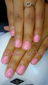 Bio Sculpture Gel Overlays Gel Overlay Nails Blush Nails Purple Glitter Nails