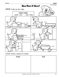 Science Worksheet Push And Pull The Mailbox Second Grade Science Force And Motion Science Worksheets