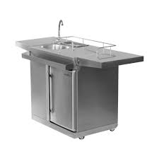 Bring the kitchen sink to your garden! Leisure Season 62 In Stainless Steel Outdoor Kitchen Cart And Beverage Center With Fridge And Sink Okc158 The Home Depot Outdoor Kitchen Sink Outdoor Kitchen Design Outdoor Kitchen