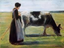 Max Liebermann Bauernmadchen Mit Kuh Max Liebermann Kuh Kunst