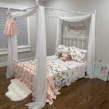 Kelly clarkson home baker metal canopy bed color: Baker Low Profile Canopy Bed In 2021 Shared Girls Room Metal Canopy Bed Girl Bedroom Decor