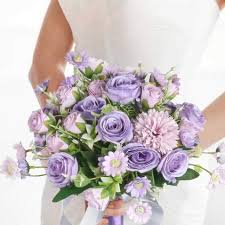 Daisies & garden flowers wedding yellow, white, daisies. Hiiarug Wedding Bouquets Bridal Bouquet Bridesmaid Bouquet With Ribbons Artificial Rose Flower Bouquet Daisy Flower Bouquet For Wedding Party Home Decor Purple